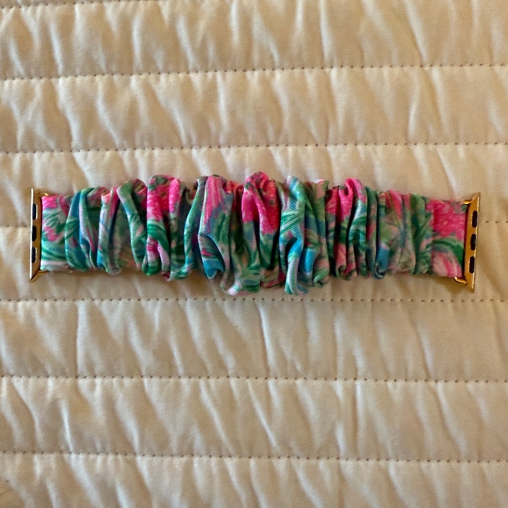 Lilly Pulitzer Pink and Green Floral Watch Band
